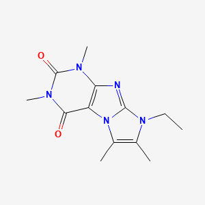 8-Ethyl-1,3,6,7-tetramethyl-1H-imidazo[2,1-f]purine-2,4(3H,8H)-dione chemical structure (CAS 19970-45-7)