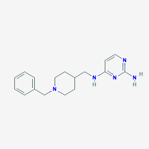 N4-((1-Benzylpiperidin-4-yl)methyl)pyrimidine-2,4-diamine chemical structure (CAS 1997158-25-4)