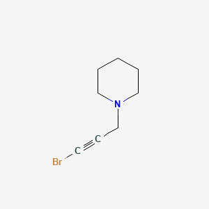 1-(3-Bromoprop-2-ynyl)piperidine chemical structure (CAS 19977-51-6)