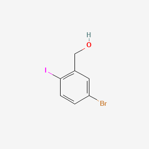 (5-Bromo-2-iodophenyl)methanol chemical structure (CAS 199786-58-8)