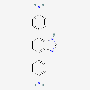 4,4'-(1H-Benzo[d]imidazole-4,7-diyl)dianiline chemical structure (CAS 1998160-90-9)