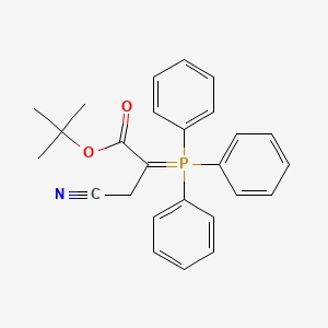 tert-Butyl 3-cyano-2-(triphenylphosphoranylidene)propanoate chemical structure (CAS 1998726-69-4)