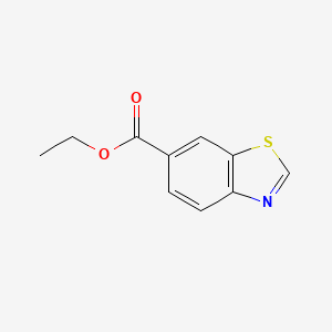 Ethyl benzo[d]thiazole-6-carboxylate chemical structure (CAS 19989-64-1)