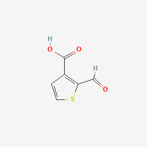 2-Formylthiophene-3-carboxylic acid chemical structure (CAS 19991-69-6)