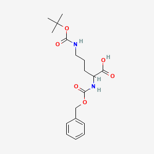 2-(((Benzyloxy)carbonyl)amino)-5-((tert-butoxycarbonyl)amino)pentanoic acid chemical structure (CAS 199924-46-4)