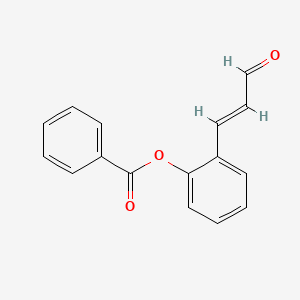 (E)-2-(3-Oxoprop-1-en-1-yl)phenyl benzoate chemical structure (CAS 199934-50-4)
