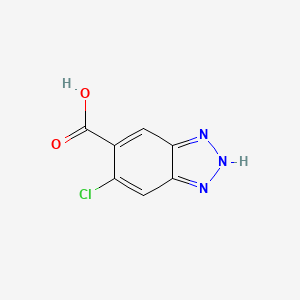 5-Chloro-1H-benzo[d][1,2,3]triazole-6-carboxylic acid chemical structure (CAS 200111-68-8)