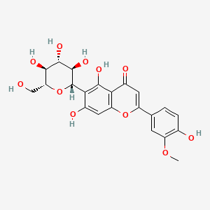 5,7-Dihydroxy-2-(4-hydroxy-3-methoxyphenyl)-6-((2S,3R,4R,5S,6R)-3,4,5-trihydroxy-6-(hydroxymethyl)tetrahydro-2H-pyran-2-yl)-4H-chromen-4-one chemical structure (CAS 20013-23-4)