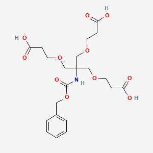3,3'-((2-(((Benzyloxy)carbonyl)amino)-2-((2-carboxyethoxy)methyl)propane-1,3-diyl)bis(oxy))dipropionic acid chemical structure (CAS 200133-16-0)