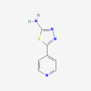 5-(Pyridin-4-yl)-1,3,4-thiadiazol-2-amine chemical structure (CAS 2002-04-2)