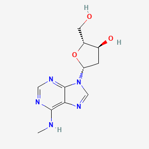 (2R,3S,5R)-2-(Hydroxymethyl)-5-(6-(methylamino)-9H-purin-9-yl)tetrahydrofuran-3-ol chemical structure (CAS 2002-35-9)