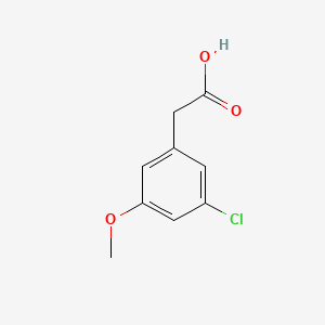 2-(3-Chloro-5-methoxyphenyl)acetic acid chemical structure (CAS 200214-66-0)