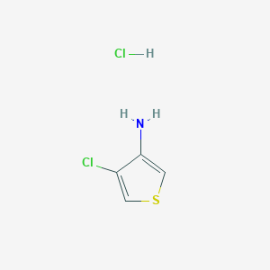 4-Chlorothiophen-3-amine hydrochloride chemical structure (CAS 2002442-00-2)