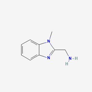 (1-Methyl-1H-benzo[d]imidazol-2-yl)methanamine chemical structure (CAS 20028-40-4)