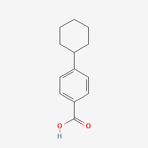 4-Cyclohexylbenzoic acid chemical structure (CAS 20029-52-1)