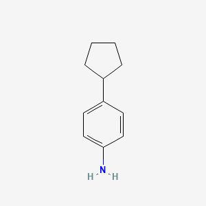 4-Cyclopentylaniline chemical structure (CAS 20029-53-2)