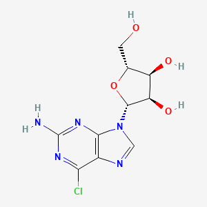 (2R,3R,4S,5R)-2-(2-amino-6-chloro-9H-purin-9-yl)-5-(hydroxymethyl)tetrahydrofuran-3,4-diol chemical structure (CAS 2004-07-1)