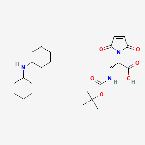 Dicyclohexylamine (S)-3-((tert-butoxycarbonyl)amino)-2-(2,5-dioxo-2,5-dihydro-1H-pyrrol-1-yl)propanoate chemical structure (CAS 2004724-16-5)