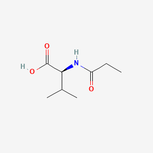 (S)-3-Methyl-2-propionamidobutanoic acid chemical structure (CAS 20051-64-3)
