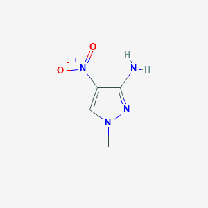 1-Methyl-4-nitro-1H-pyrazol-3-amine chemical structure (CAS 20055-00-9)