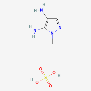 1-Methyl-1H-pyrazole-4,5-diamine sulfate chemical structure (CAS 20055-01-0)