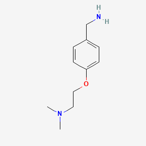 2-(4-(Aminomethyl)phenoxy)-N,N-dimethylethanamine chemical structure (CAS 20059-73-8)