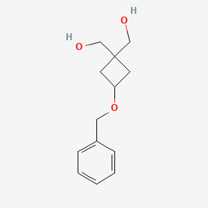 (3-(Benzyloxy)cyclobutane-1,1-diyl)dimethanol chemical structure (CAS 20061-24-9)
