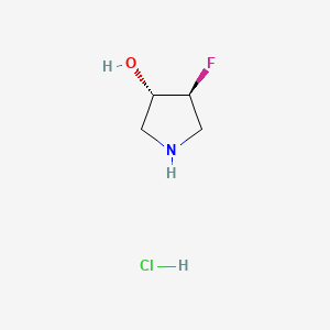 trans-4-Fluoropyrrolidin-3-ol hydrochloride chemical structure (CAS 2006333-41-9)
