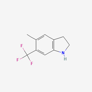 5-Methyl-6-(trifluoromethyl)indoline chemical structure (CAS 200711-22-4)