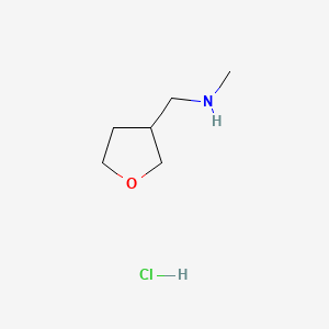 Methyl[(oxolan-3-yl)methyl]amine hydrochloride chemical structure (CAS 2007919-41-5)