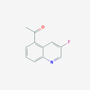 1-(3-Fluoroquinolin-5-yl)ethan-1-one chemical structure (CAS 2007925-06-4)