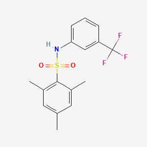 2,4,6-Trimethyl-N-(3-(trifluoromethyl)phenyl)benzenesulfonamide chemical structure (CAS 200933-14-8)