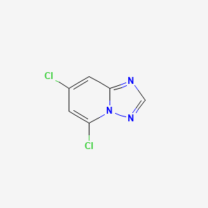 5,7-Dichloro-[1,2,4]triazolo[1,5-a]pyridine chemical structure (CAS 2009345-75-7)