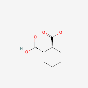 (1S,2S)-2-(Methoxycarbonyl)cyclohexanecarboxylic acid chemical structure (CAS 200948-89-6)