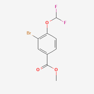Methyl 3-bromo-4-(difluoromethoxy)benzoate chemical structure (CAS 200956-56-5)