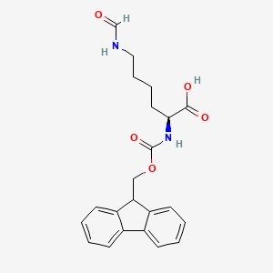 (S)-2-((((9H-Fluoren-9-yl)methoxy)carbonyl)amino)-6-formamidohexanoic acid chemical structure (CAS 201004-23-1)