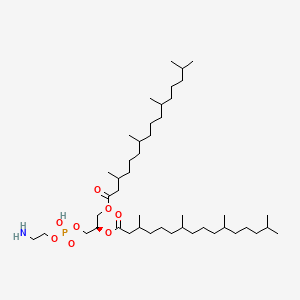 (2R)-3-(((2-Aminoethoxy)(hydroxy)phosphoryl)oxy)propane-1,2-diyl bis(3,7,11,15-tetramethylhexadecanoate) chemical structure (CAS 201036-16-0)