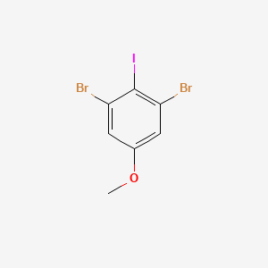 1,3-Dibromo-2-iodo-5-methoxybenzene chemical structure (CAS 201161-11-7)
