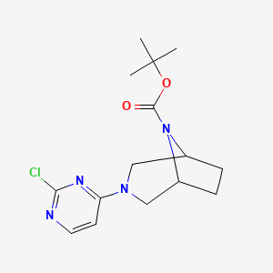 tert-Butyl 3-(2-chloropyrimidin-4-yl)-3,8-diazabicyclo[3.2.1]octane-8-carboxylate chemical structure (CAS 201162-46-1)
