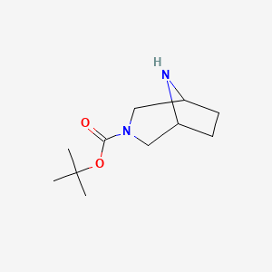 tert-Butyl 3,8-diazabicyclo[3.2.1]octane-3-carboxylate chemical structure (CAS 201162-53-0)