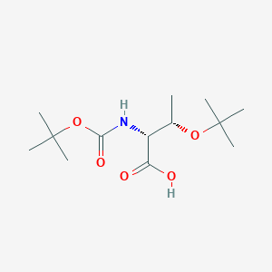 (2R,3S)-3-(tert-Butoxy)-2-((tert-butoxycarbonyl)amino)butanoic acid chemical structure (CAS 201217-86-9)