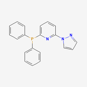 2-(Diphenylphosphaneyl)-6-(1H-pyrazol-1-yl)pyridine chemical structure (CAS 201275-29-8)