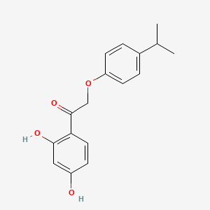 1-(2,4-Dihydroxyphenyl)-2-(4-isopropylphenoxy)ethan-1-one chemical structure (CAS 201284-86-8)