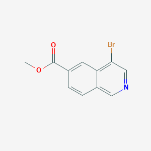 Methyl 4-bromoisoquinoline-6-carboxylate chemical structure (CAS 2013582-39-1)