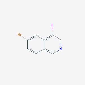 6-Bromo-4-iodoisoquinoline chemical structure (CAS 2013582-46-0)