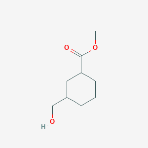 Methyl 3-(hydroxymethyl)cyclohexanecarboxylate chemical structure (CAS 201424-15-9)