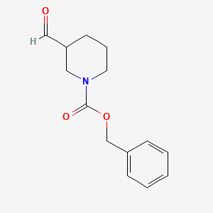 N-Cbz-3-piperidinecarboxaldehyde chemical structure (CAS 201478-72-0)