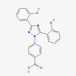 4-(3,5-Bis(2-hydroxyphenyl)-1H-1,2,4-triazol-1-yl)benzoic acid chemical structure (CAS 201530-41-8)