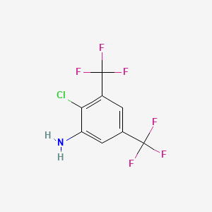 2-Chloro-3,5-bis(trifluoromethyl)aniline chemical structure (CAS 201593-90-0)