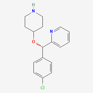 (S)-2-((4-Chlorophenyl)(piperidin-4-yloxy)methyl)pyridine chemical structure (CAS 201594-84-5)